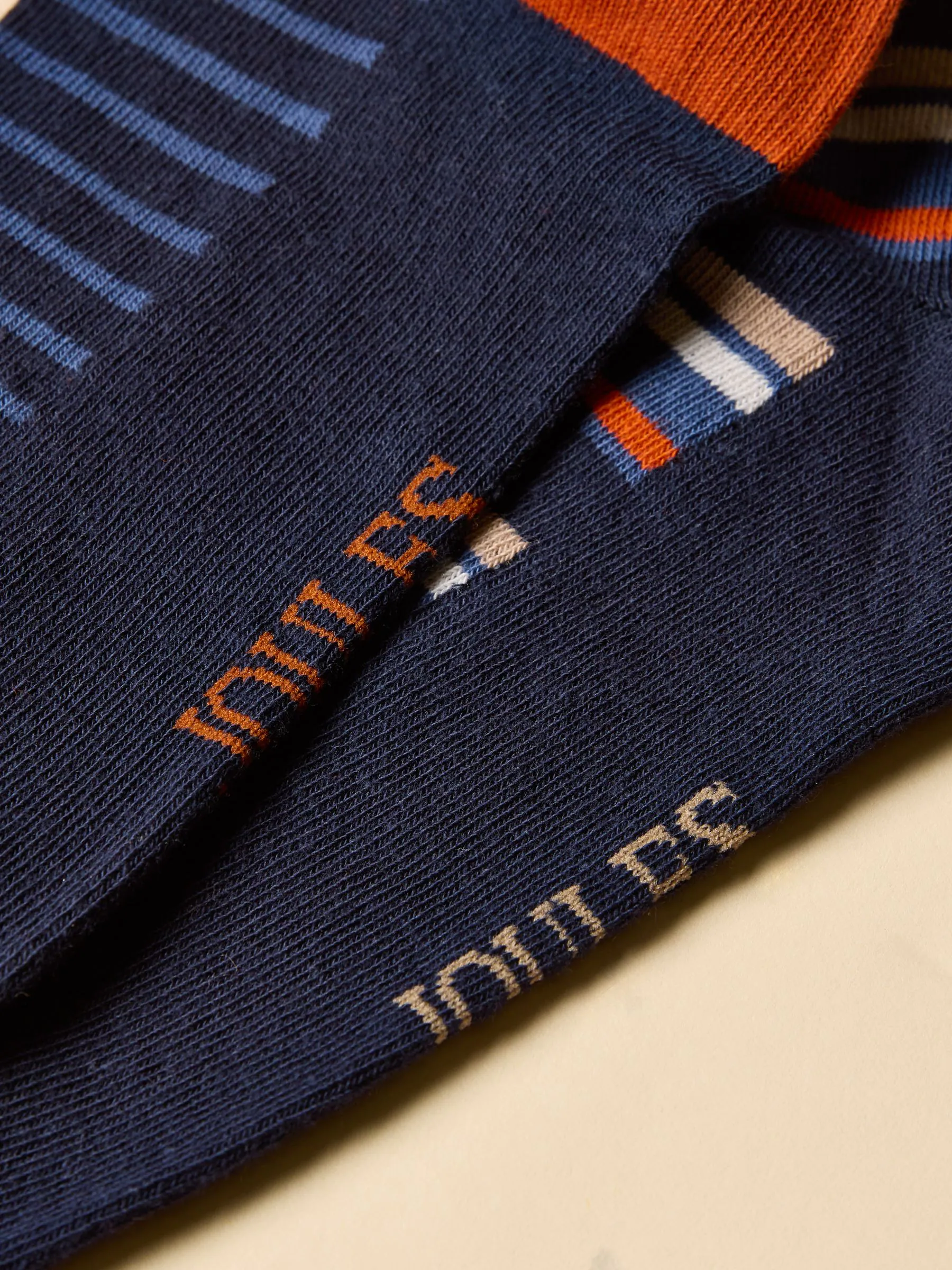 Navy & Ginger - Joules Kingsbury herensokken 2 pack (maat 7-12)