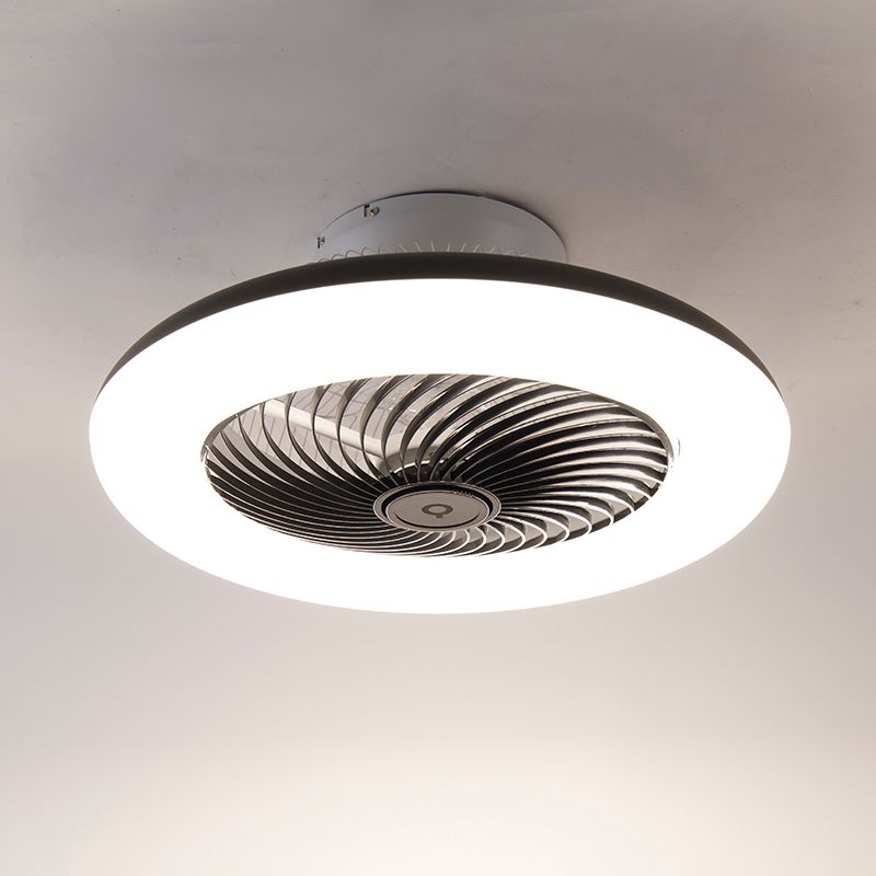 Plafondventilator zwart 55.5cm incl. LED dimbaar met afstandsbediening - Clima