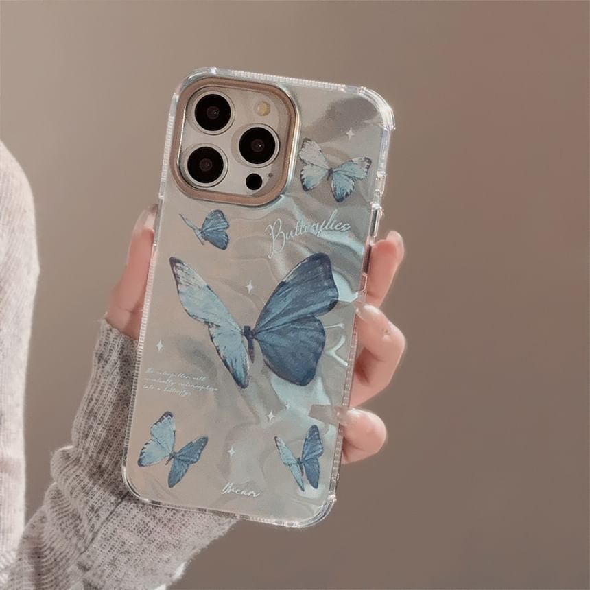 Mobby - Vlinder telefoonhoesje - iPhone 15 Pro Max / 15 Pro / 15 Plus / 15 / 14 Pro Max / 14 Pro / 14 Plus / 14 / 13 Pro Max / 13 Pro / 13 / 13 mini / 12 Pro Max / 12 Pro / 12