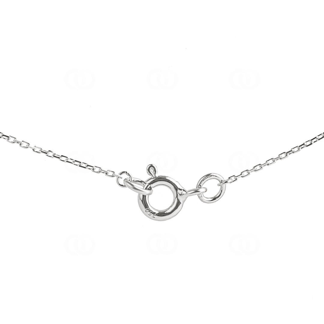 Collier 750/18 K Weissgold mit 2 Saphiren Marquise 0.22ct.