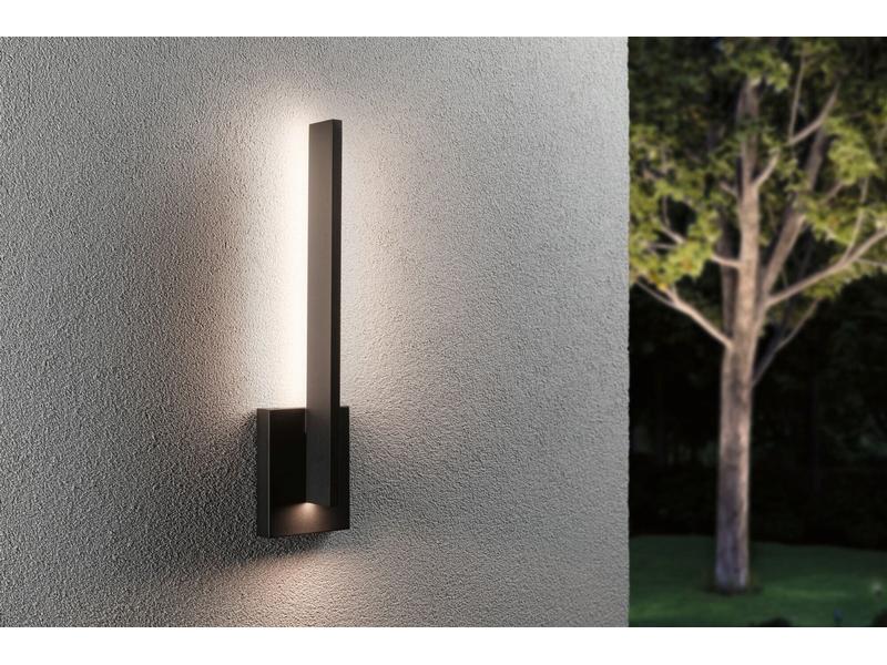 Paulmann Wandleuchte Levka, 3000K, 13.5W, Anthrazit Outdoor Wandleuchte