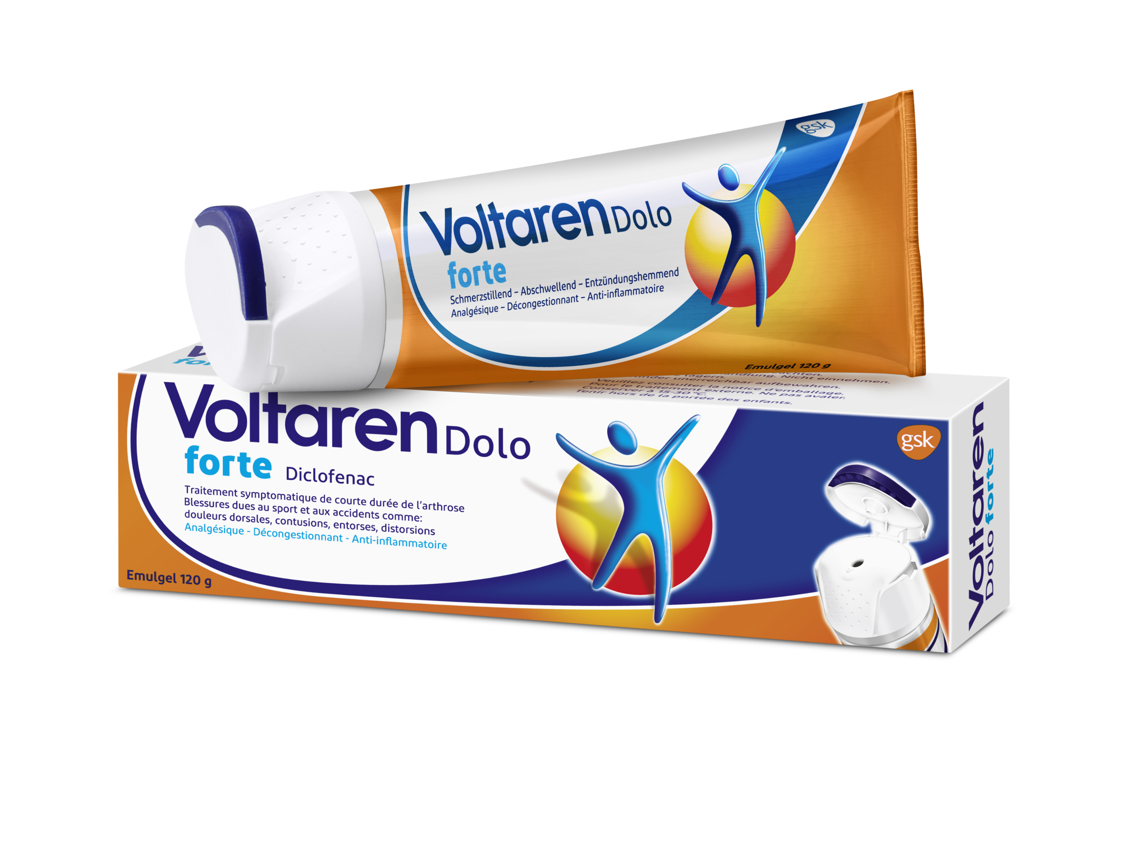 Voltaren Dolo forte<br>120 g, Tube, Gel, mit Easy Click Cap