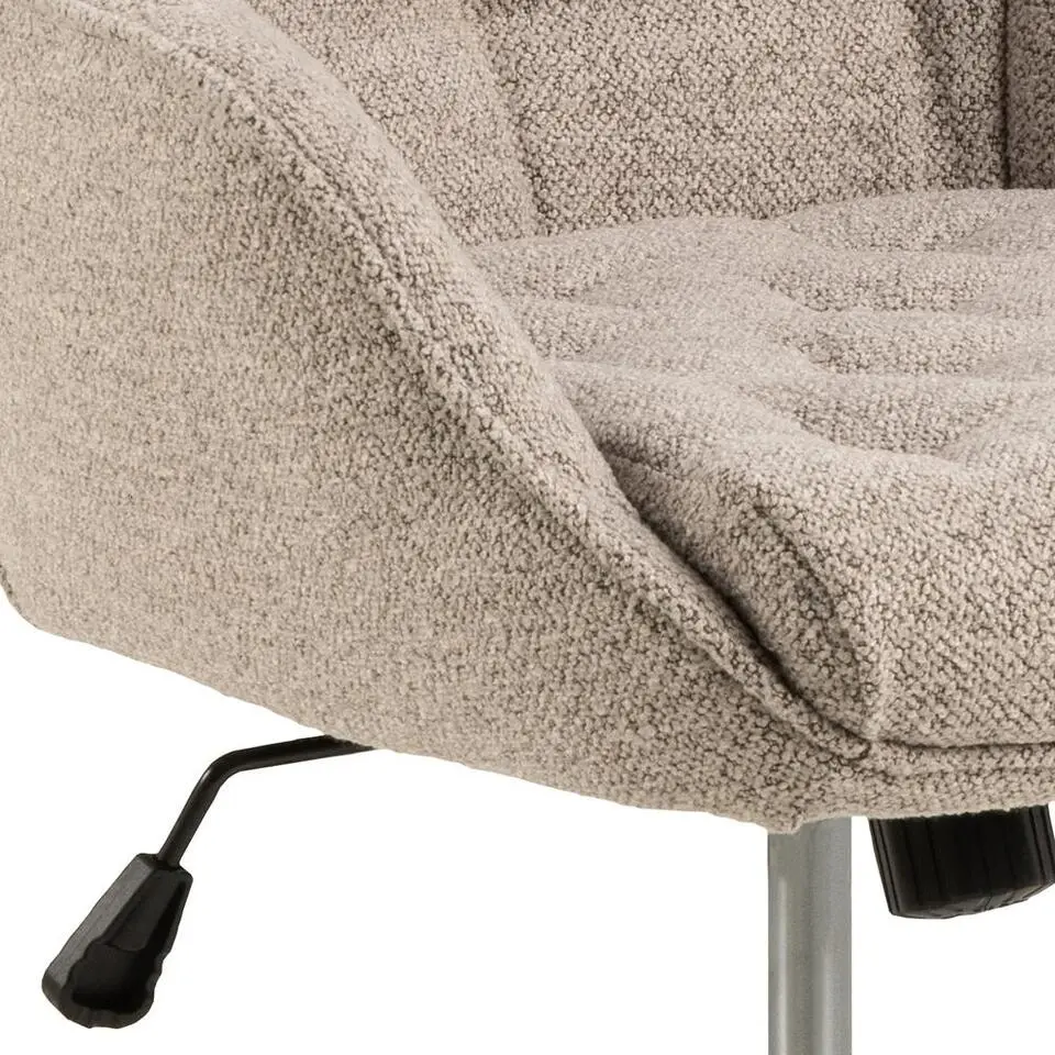 Bureaustoel Beige Stof - Zithoogte 57cm - Alleri