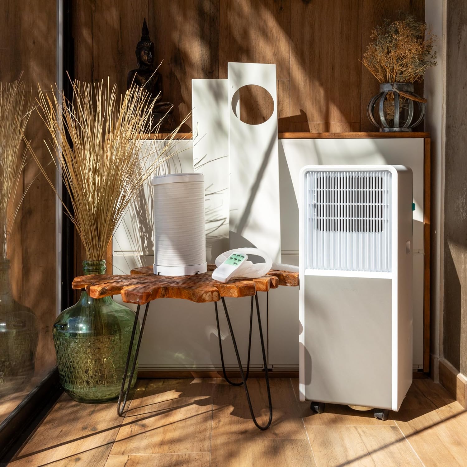 Cecotec Tragbarer Klimaanlage ForceClima 9150 Style, 9000 BTU, Abdeckungsbereich 25m2, Fernbedienung, Touch-Bedienung, LED-Display, 4 Modi, 2 Geschwindigkeiten, Entfeuchtungsmodus, Timer