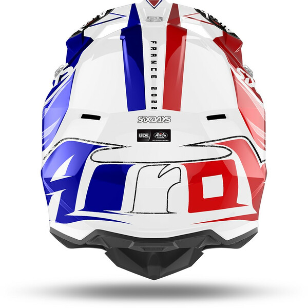 Airoh - Casque Wraap Six Days Blanc / Rouge / Bleu