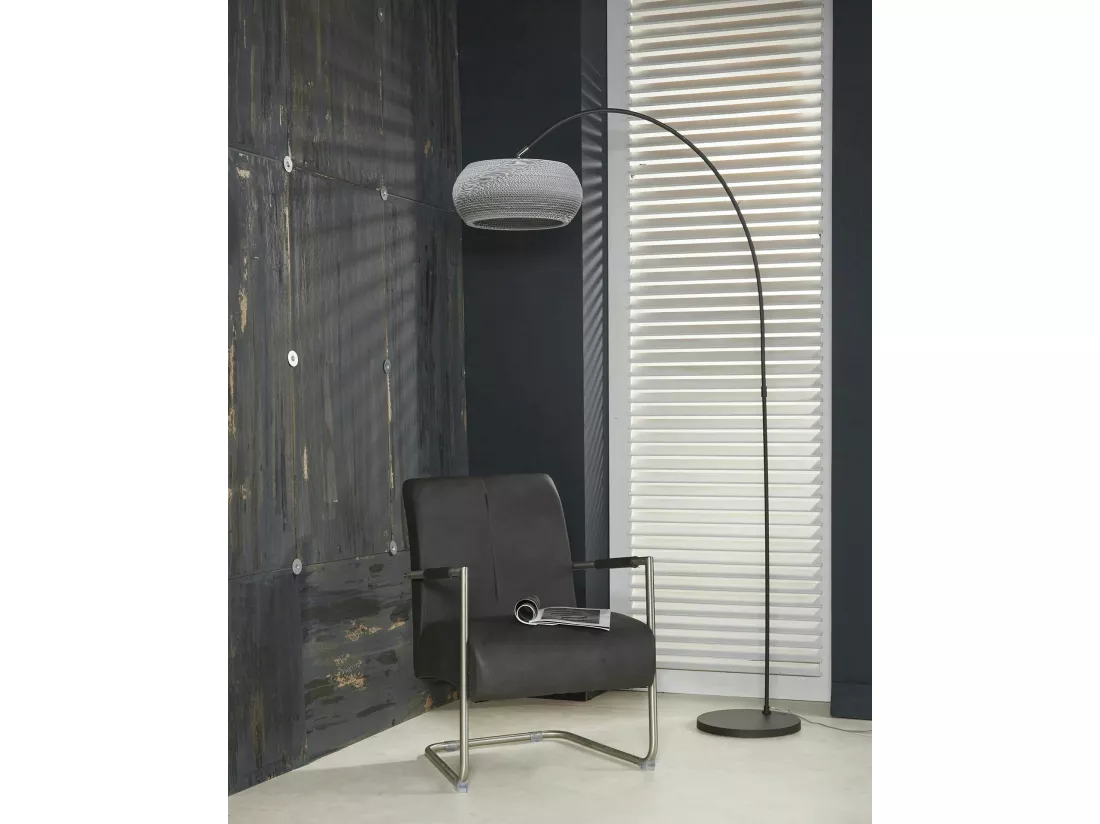 Luminaire arc contemporain blanc