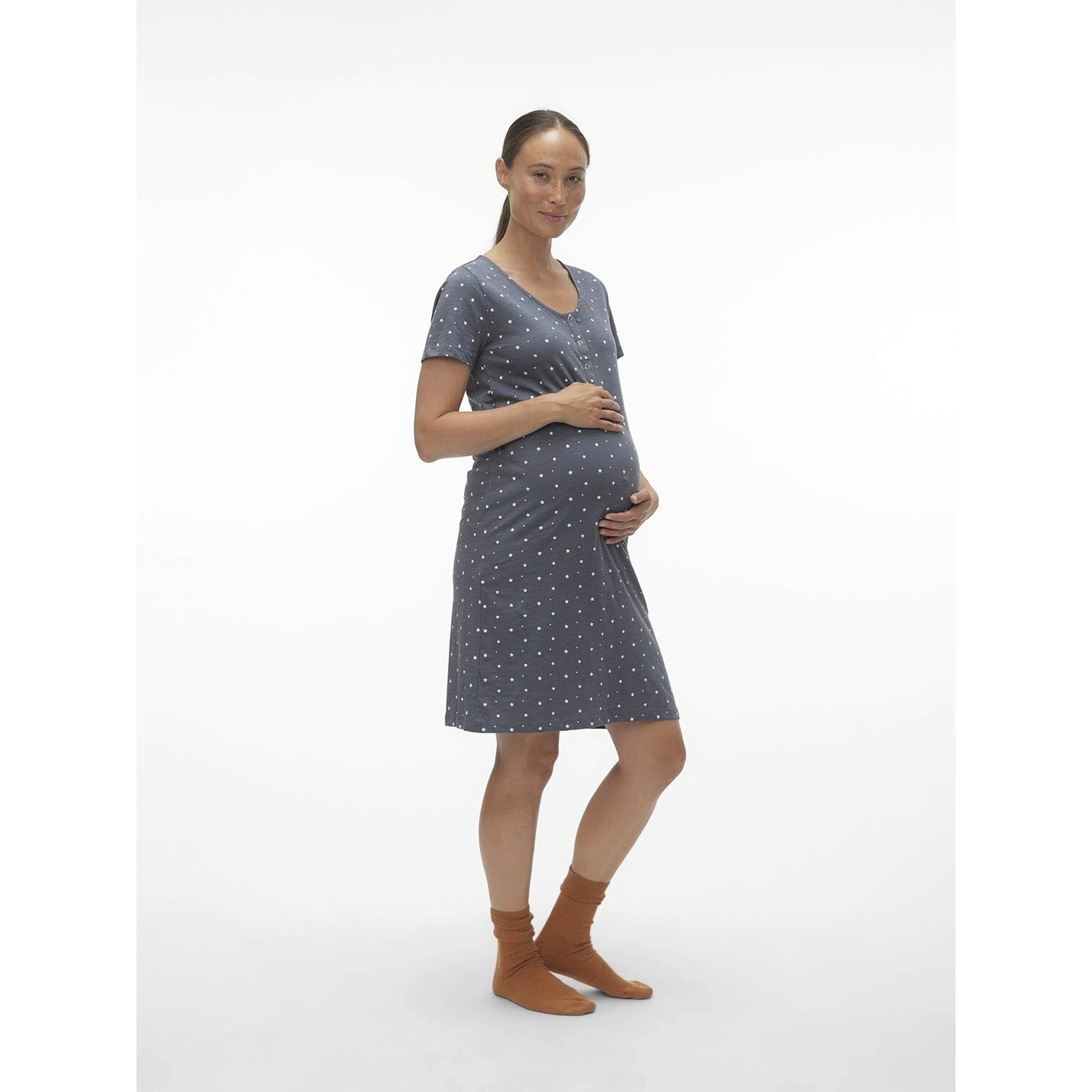 MAMALICIOUS® Umstands- und Still-Nachthemd Mira blau
