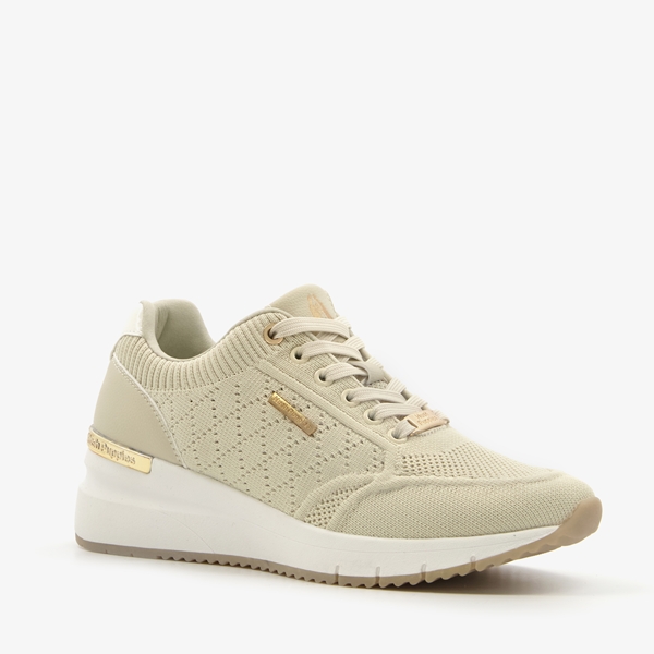 Hush Puppies dames sneakers beige goud