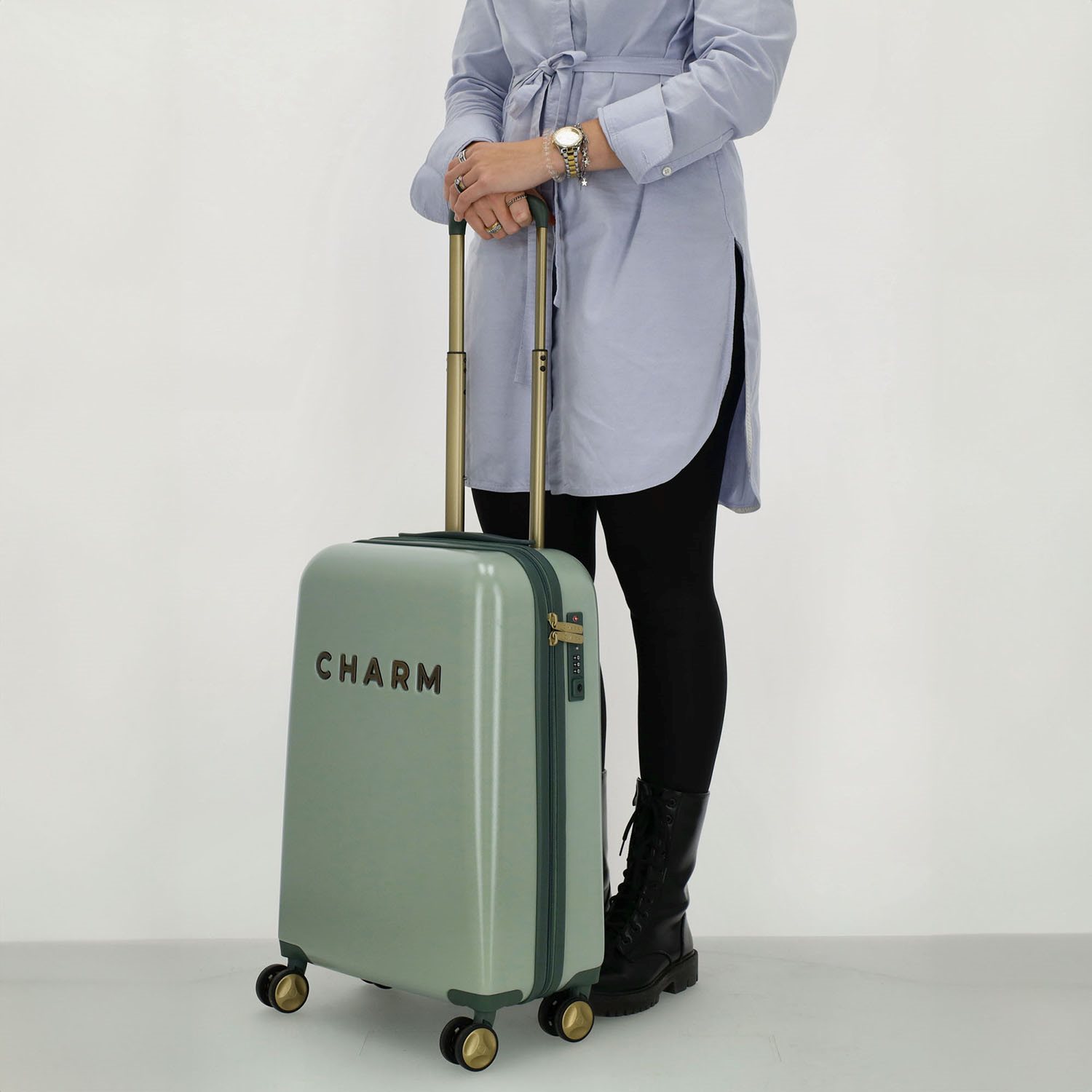 Charm London Travel Trolley S lichtgroen