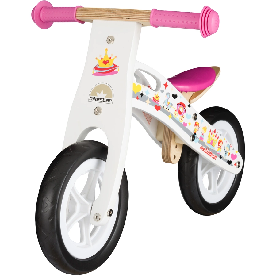 Bikestar Laufrad 10 Zoll Holz weiß