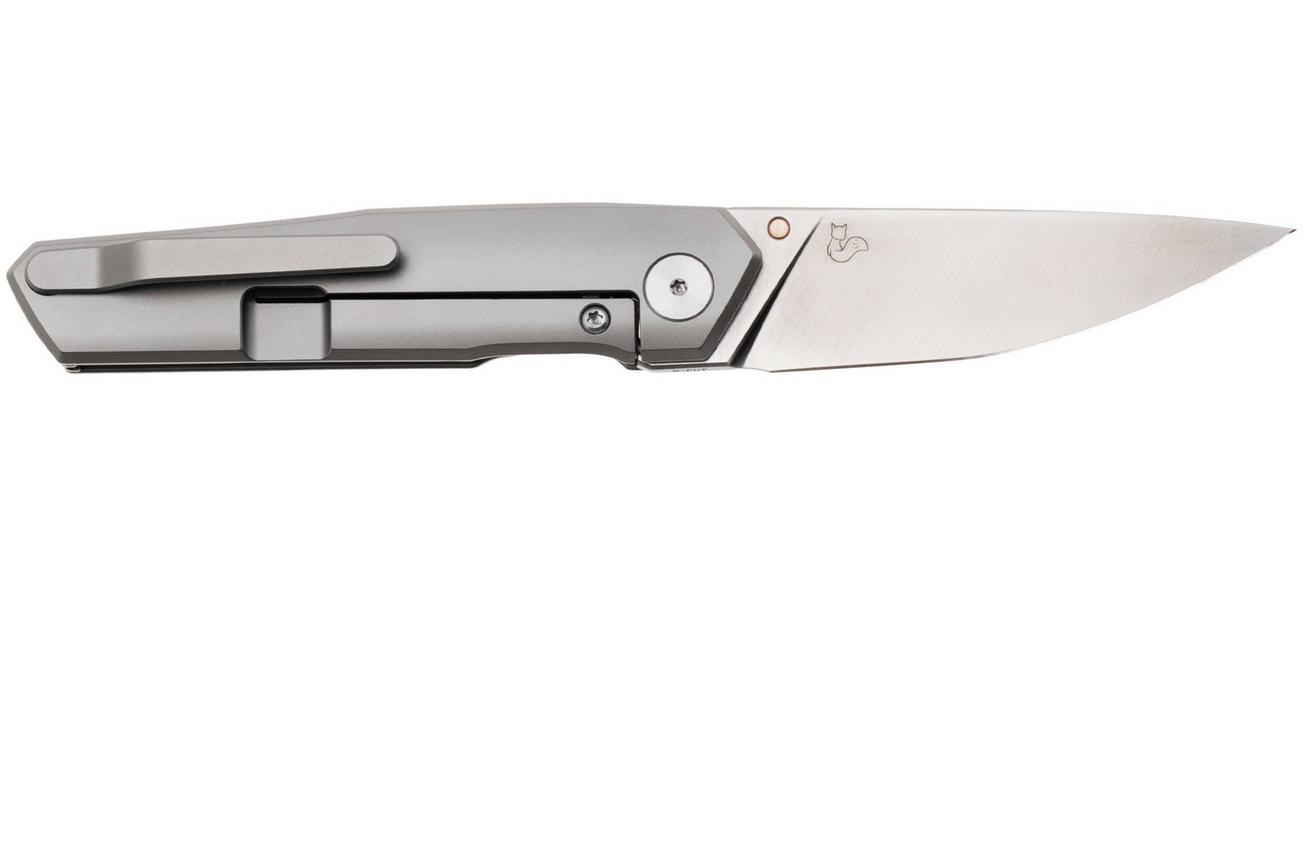 Bestech VK-KUZE BT2504A Satin MagnaCut, Bead Blasted Titanium, zakmes, Vulpex Knives design