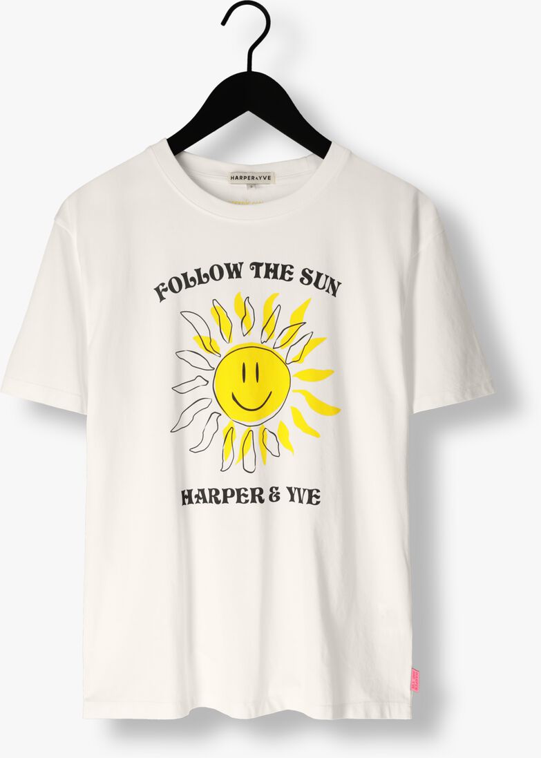 HARPER & YVE witte harper & yve t-shirt smiley-ss