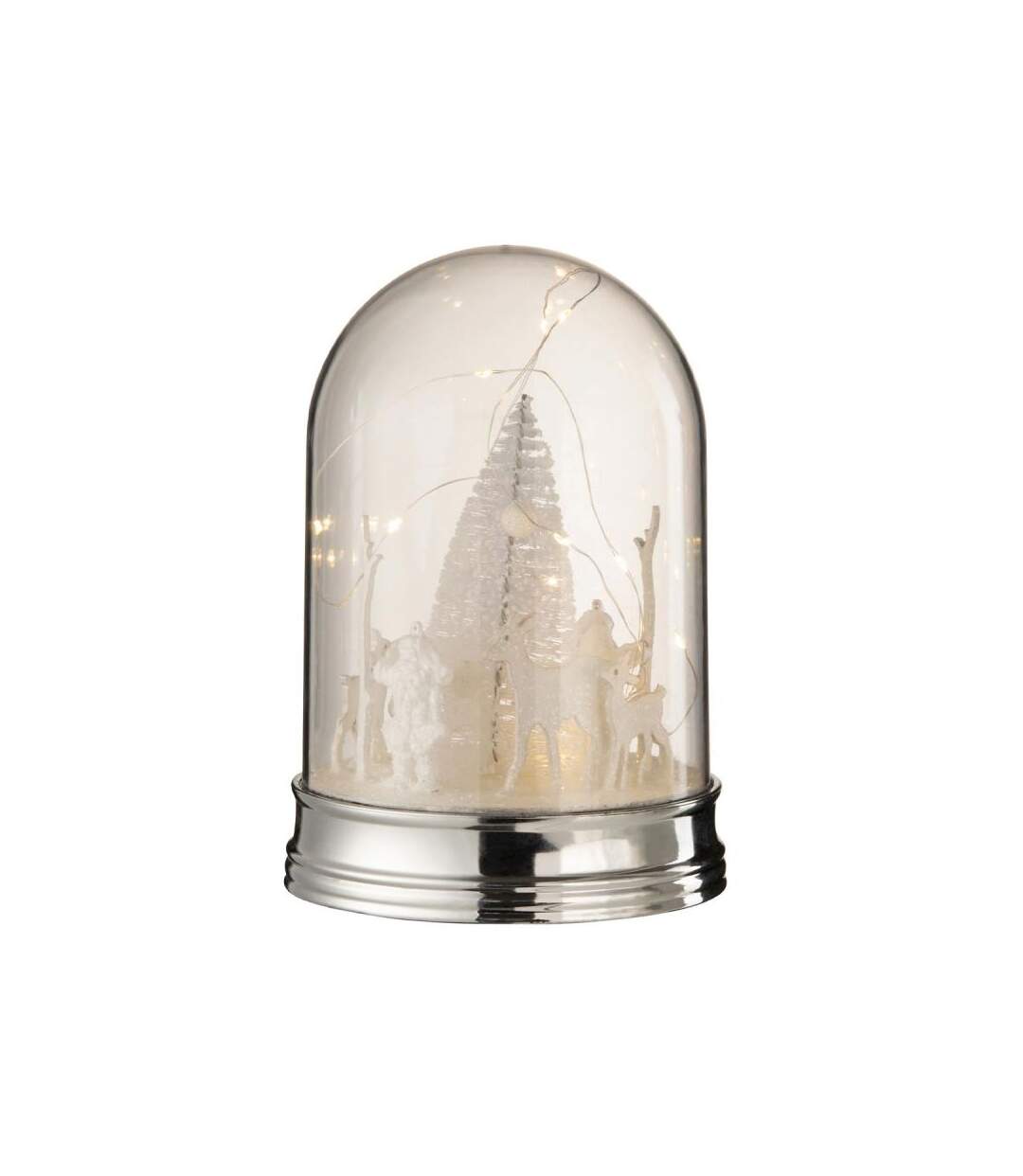 Paris Prix - Cloche Déco à Led noël 23cm Blanc & Transparent