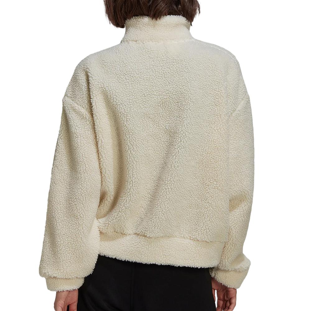 Adidas Sweat Sherpa Beige Femme Adidas HM2129