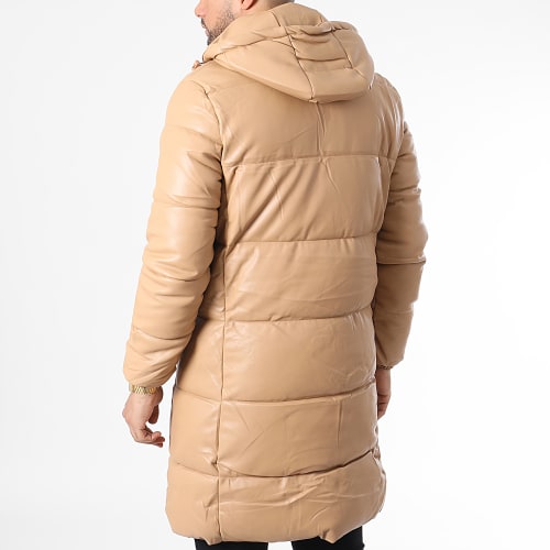 Doudoune Capuche Longue Enduit M2115 Camel