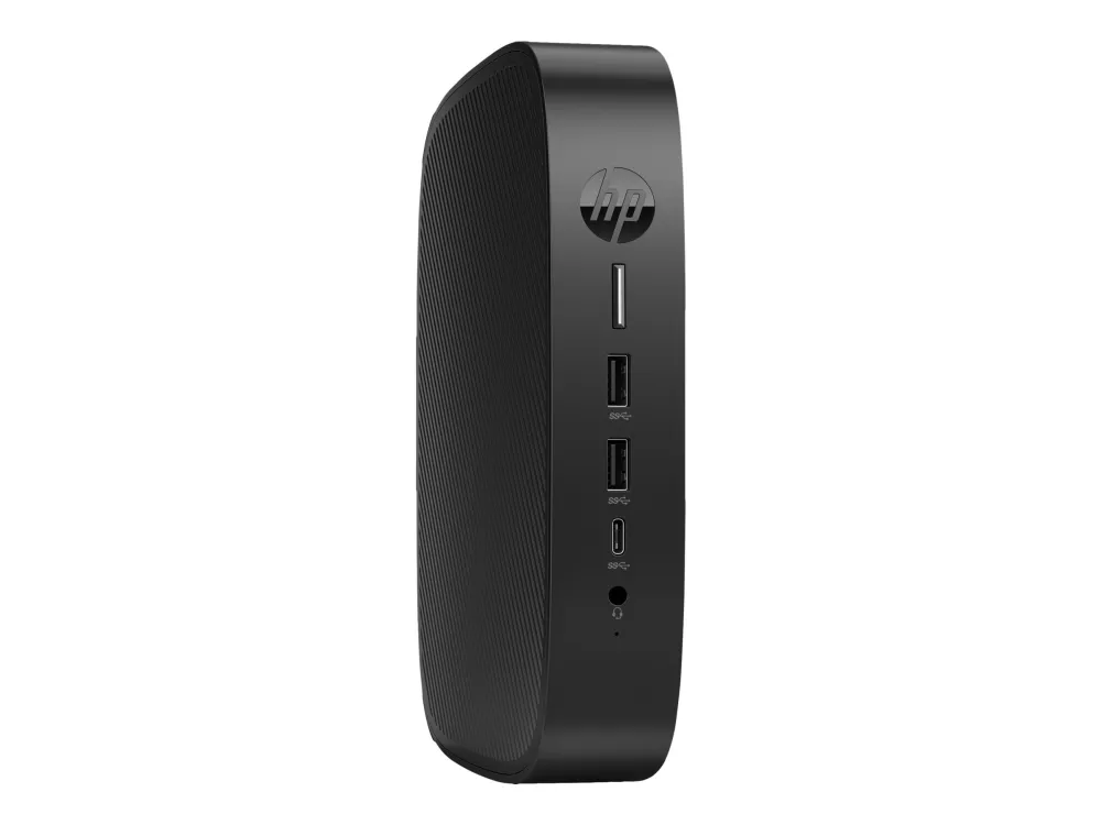 HP Elite t655 - Tynd klient - SFF 1 x Ryzen Embedded R2314 / op til 3.5 GHz - RAM 8 GB - flash 32 GB - eMMC - Radeon Graphics - Gigabit Ethernet - HP ThinPro - skærm: ingen - tastatur: tysk