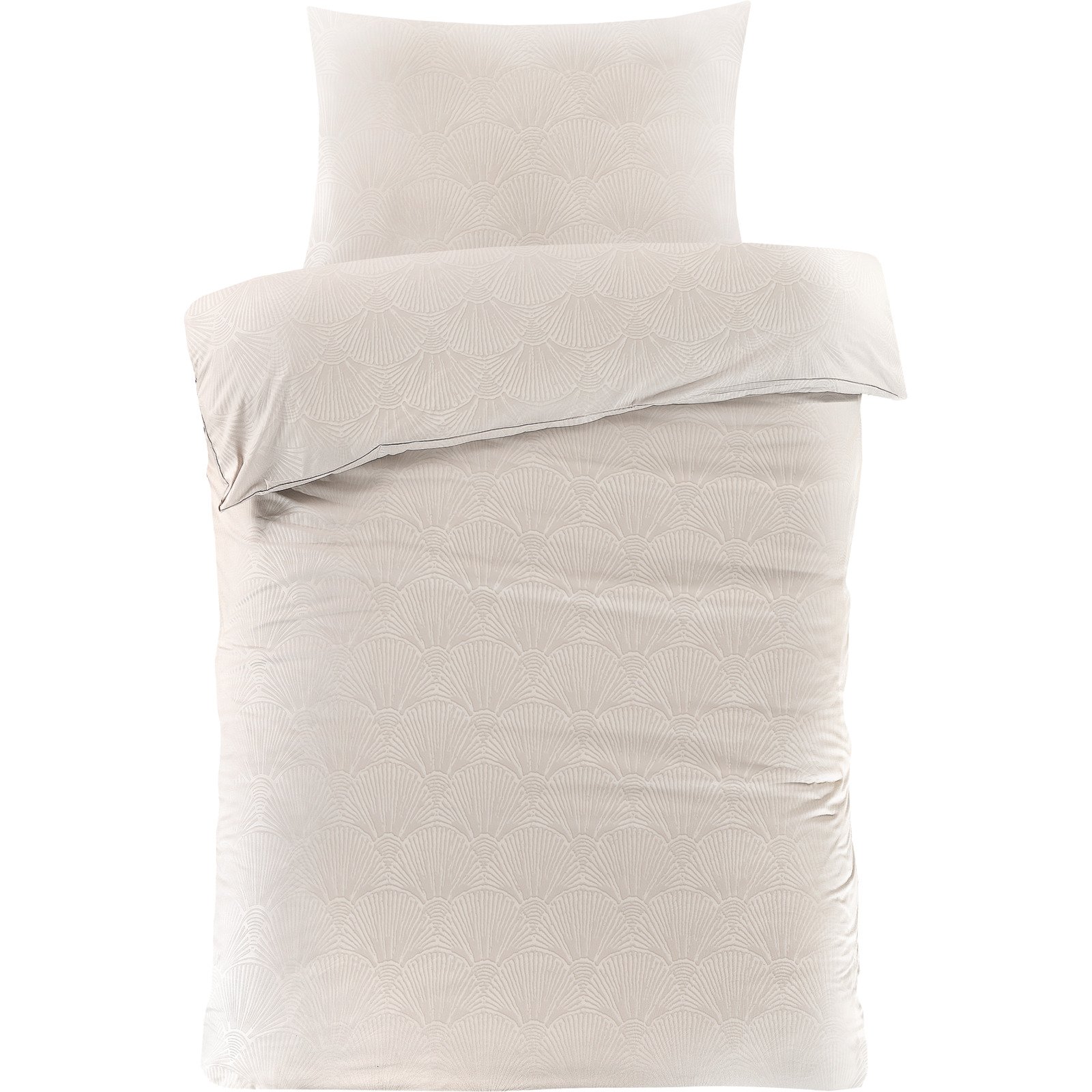 Bettwäsche Micro-Polyester Muscheln beige