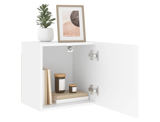 VIDAXL - Elément suspendu Meuble tv mural blanc 40,5x30x40 cm bois d'ingénierie