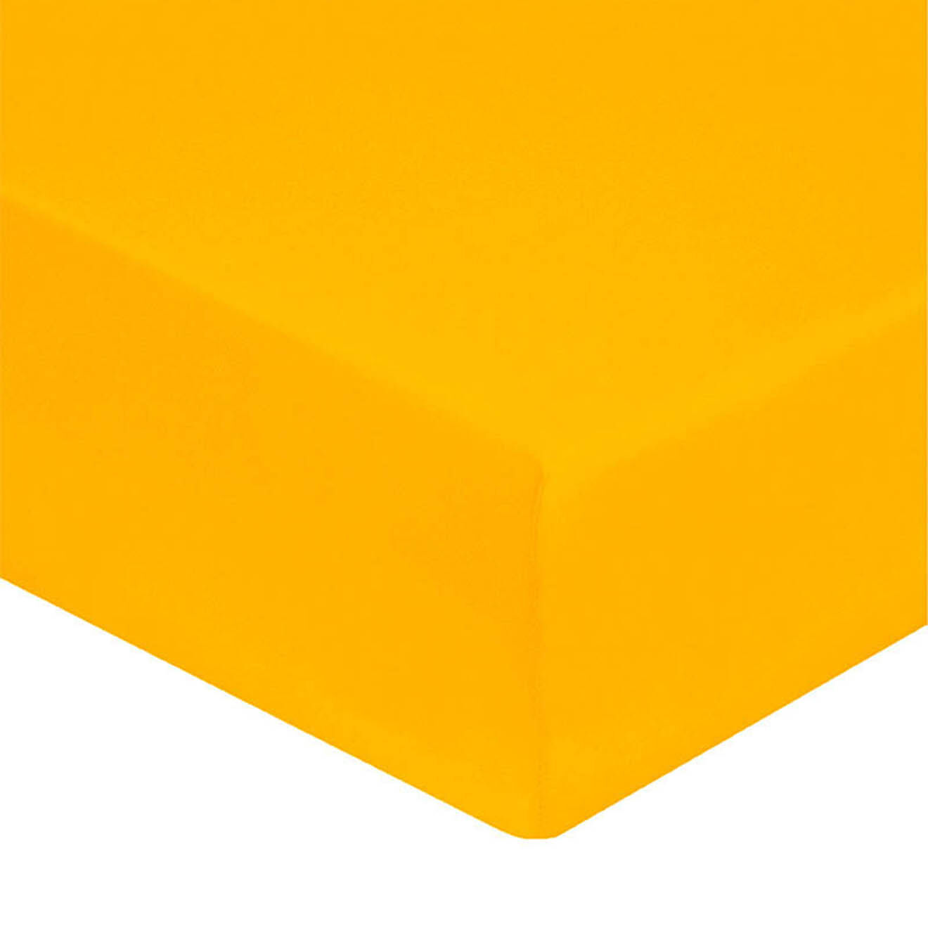United by PDC Drap housse 100% Satin de Coton bonnet 40 cm safran