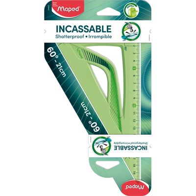 Maped Incassable - Équerre plastique 21 cm - 60° - incassable