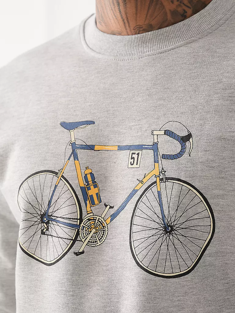 GREENBOMB Sweater WILD BIKE KNUT grau