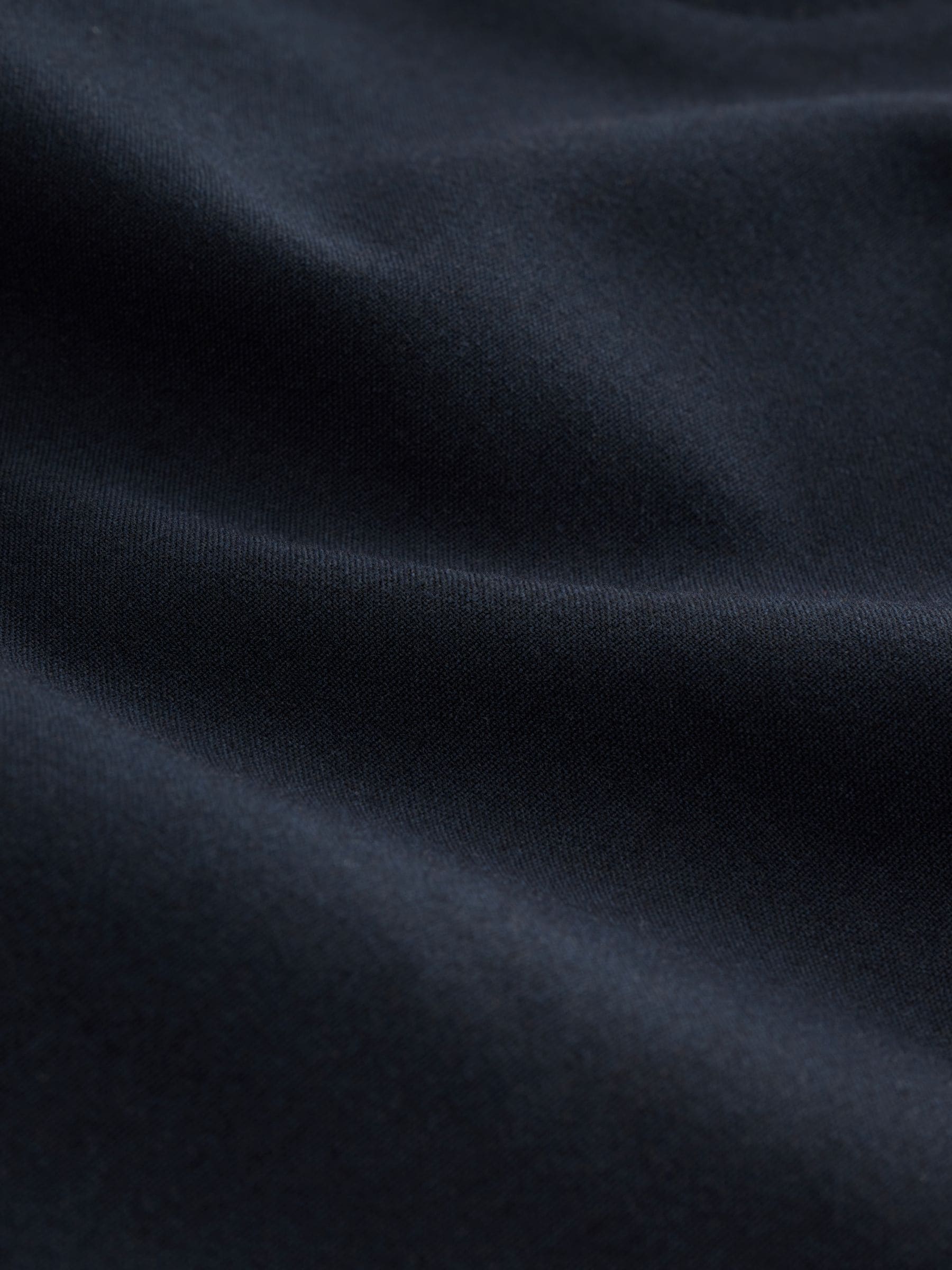 Donkerblauw - Modieus gesneden broek met wijde pijpen van wol
