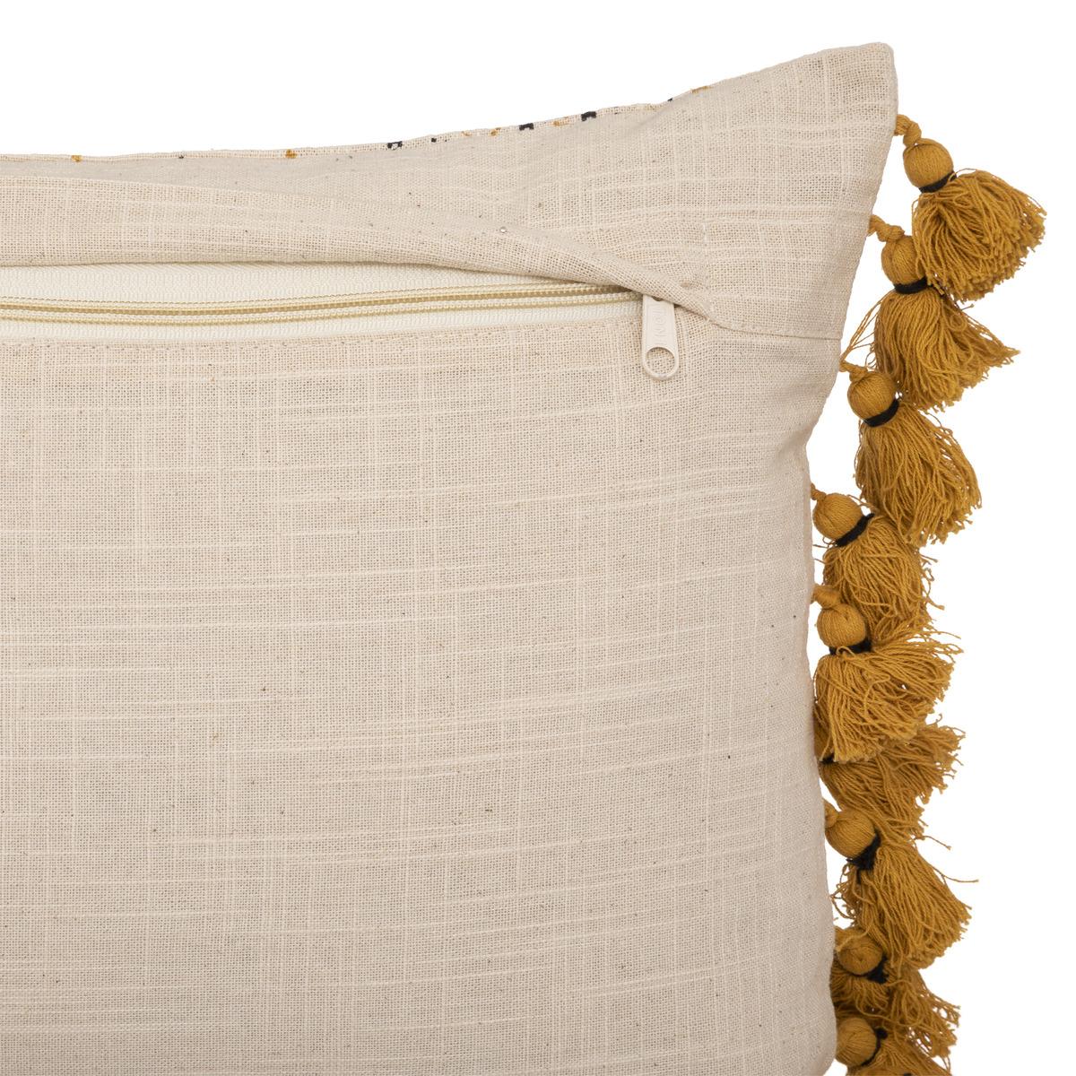 HOUSSE DE COUSSIN RAYEE POMPON 30X50CM