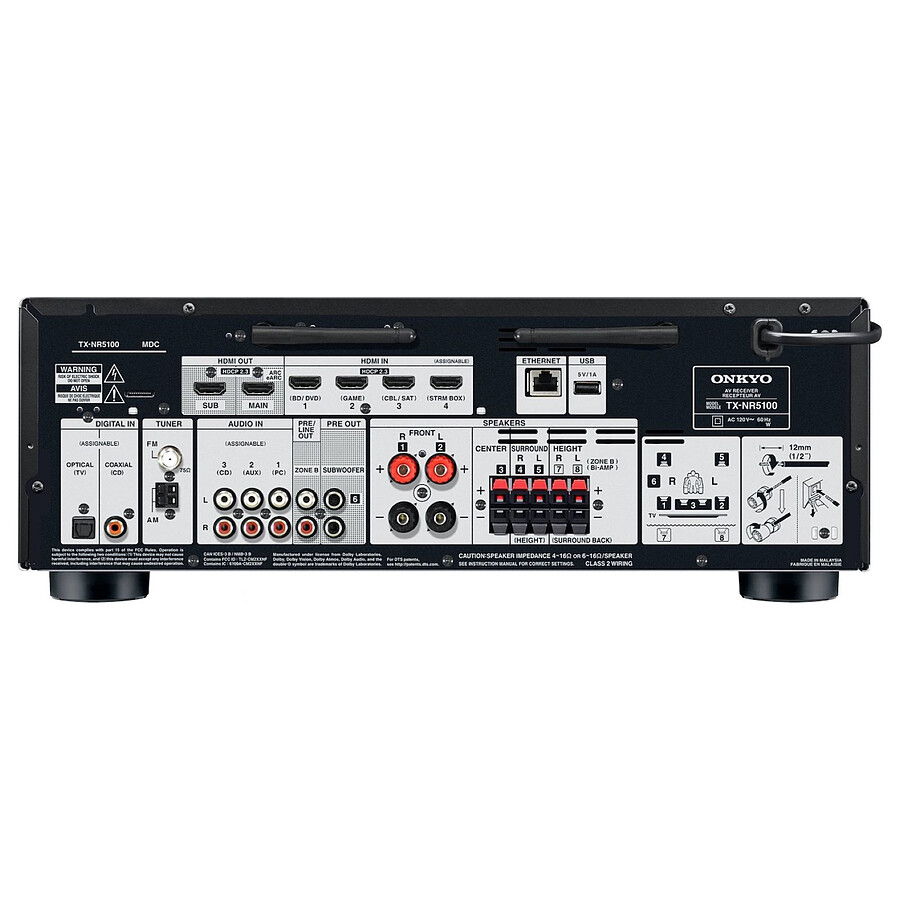 Onkyo TX-NR5100B Noir + Jamo S7-25HCS Bleu Fjord