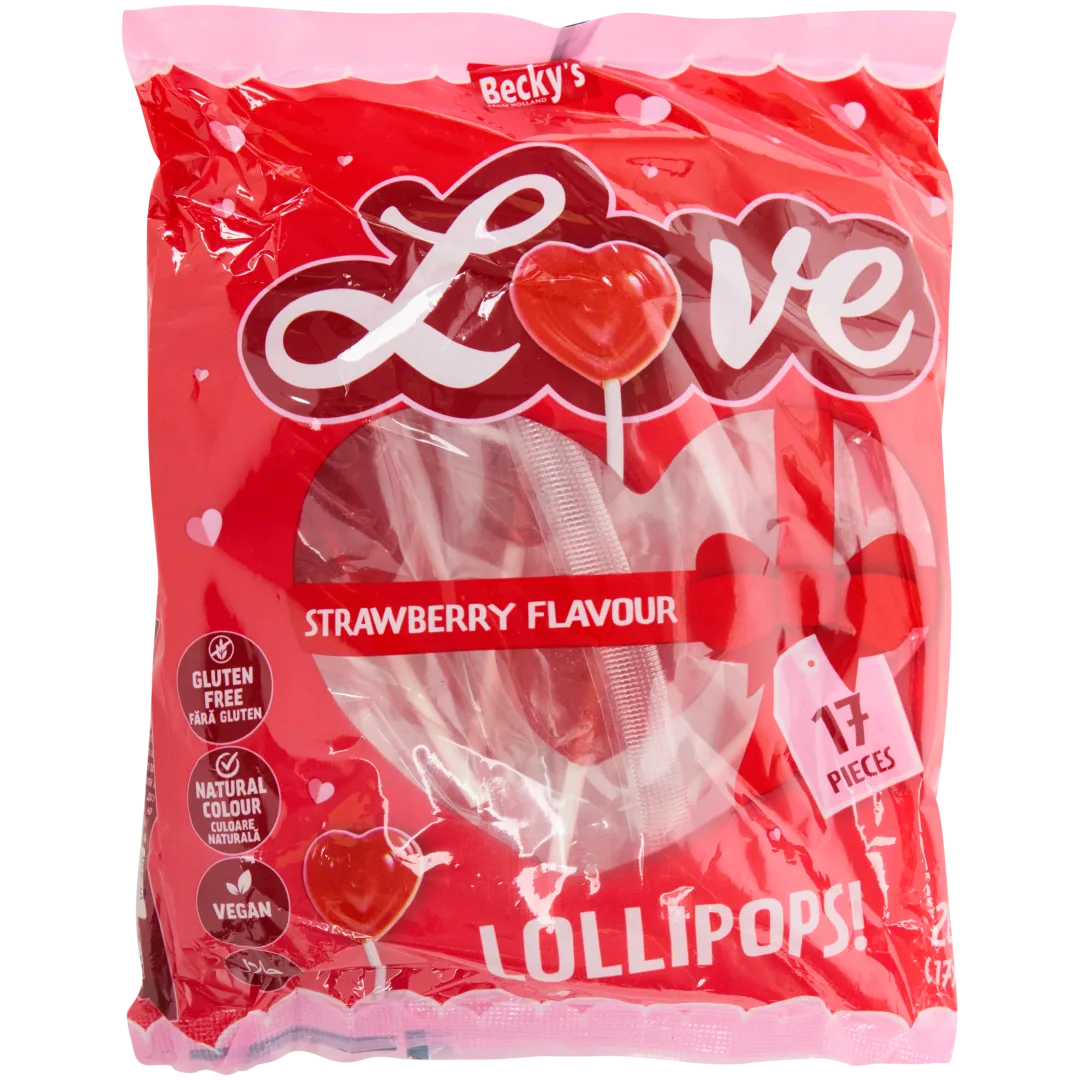 Hartjes lollies 17 stuks