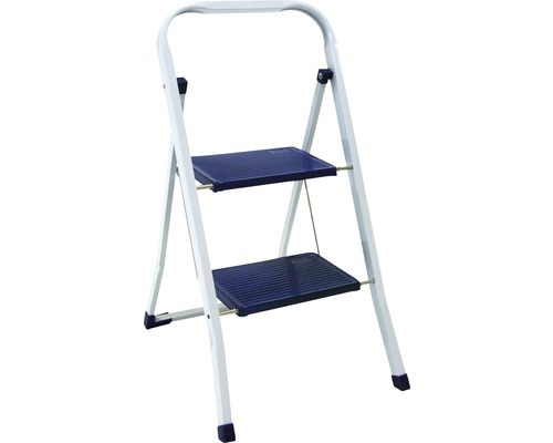Opvouwbare opstapkruk, gepoedercoat staal, 2 treden, tot 150 kg