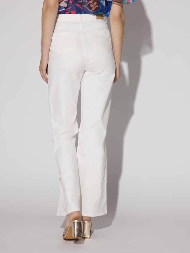 Pantalon flare en coton