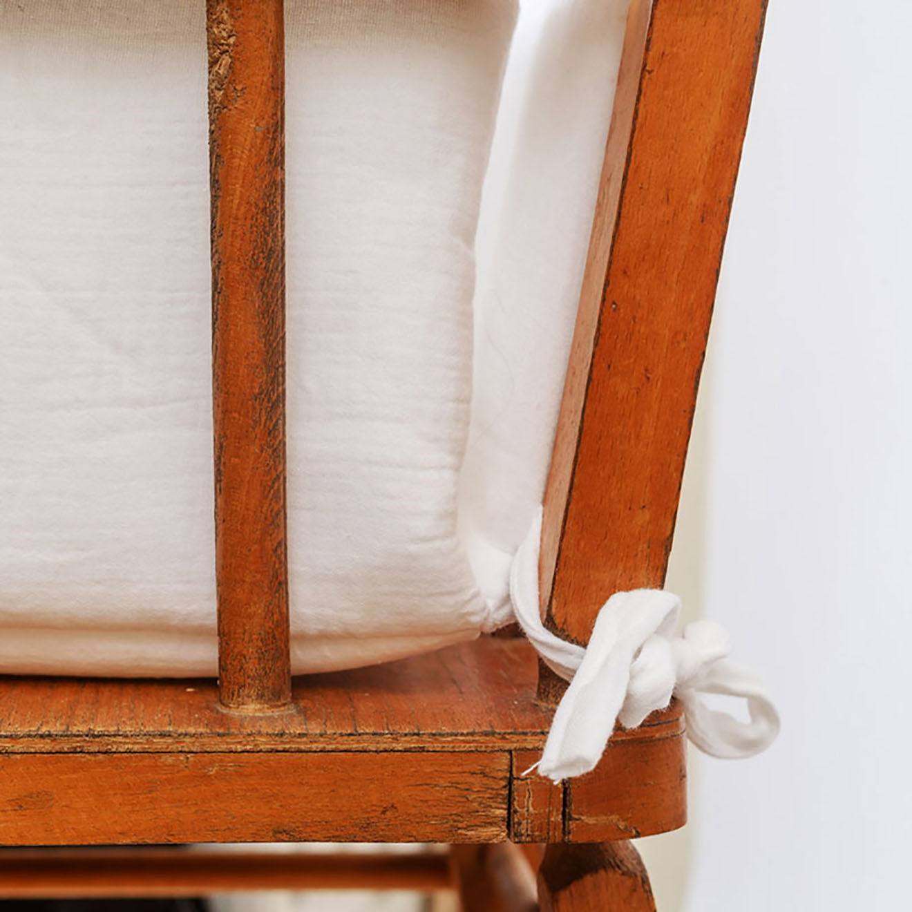Papate Coussin de Chaise Haute en Coton Bio blanc - 31x16x27 cm