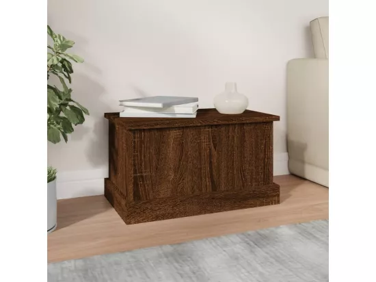 Boîte de rangement chêne marron 50x30x28 bois d'ingénierie