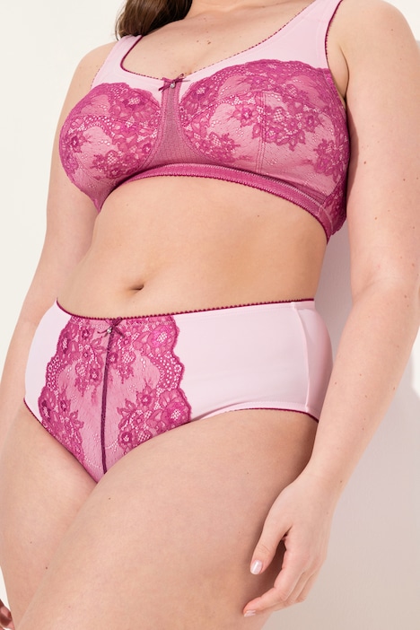 Midislip, Mesh, Spitze, Mikrofaser, höher geschnitten