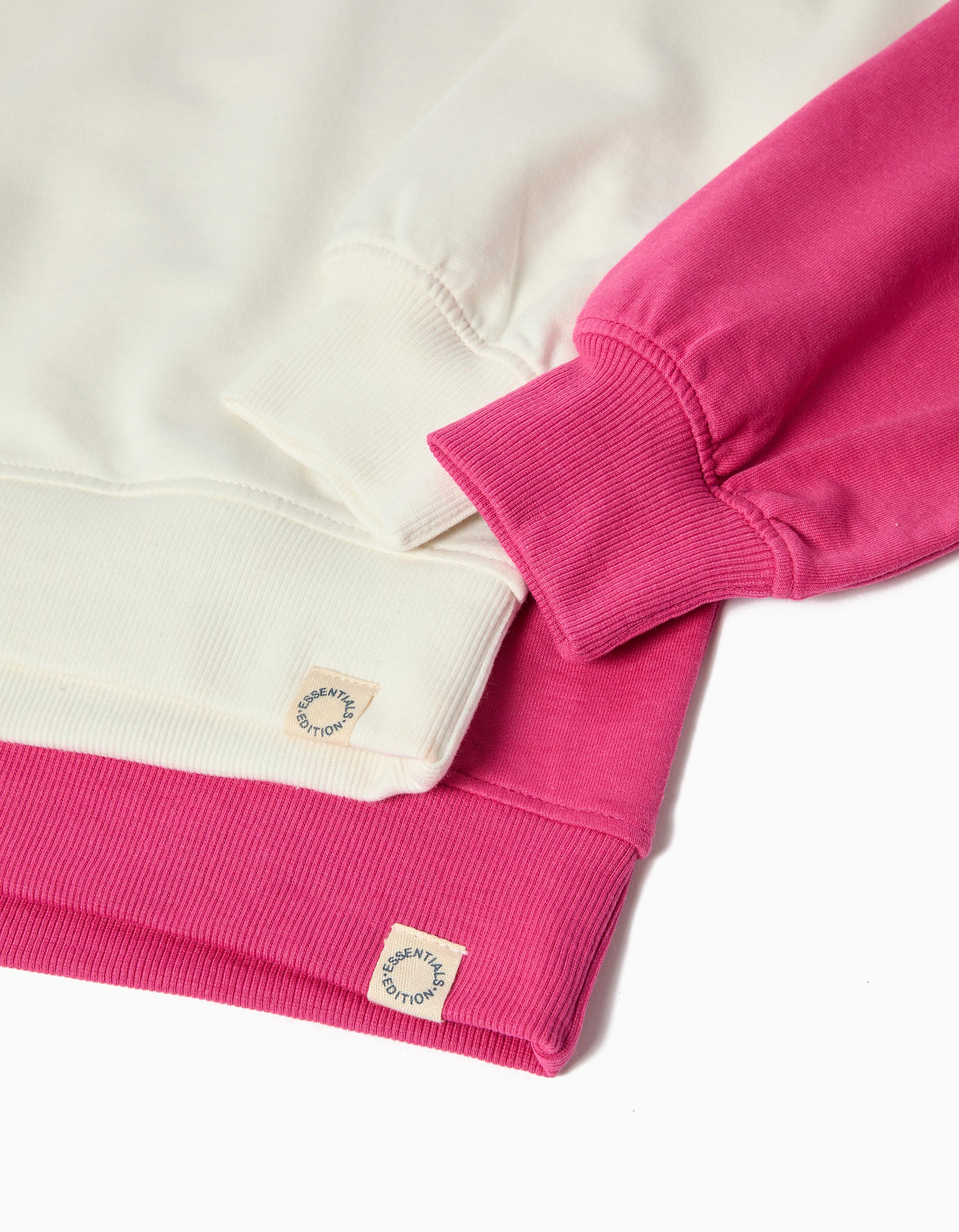 Pack 2 Sweatshirts de Felpa, Menina, Branco