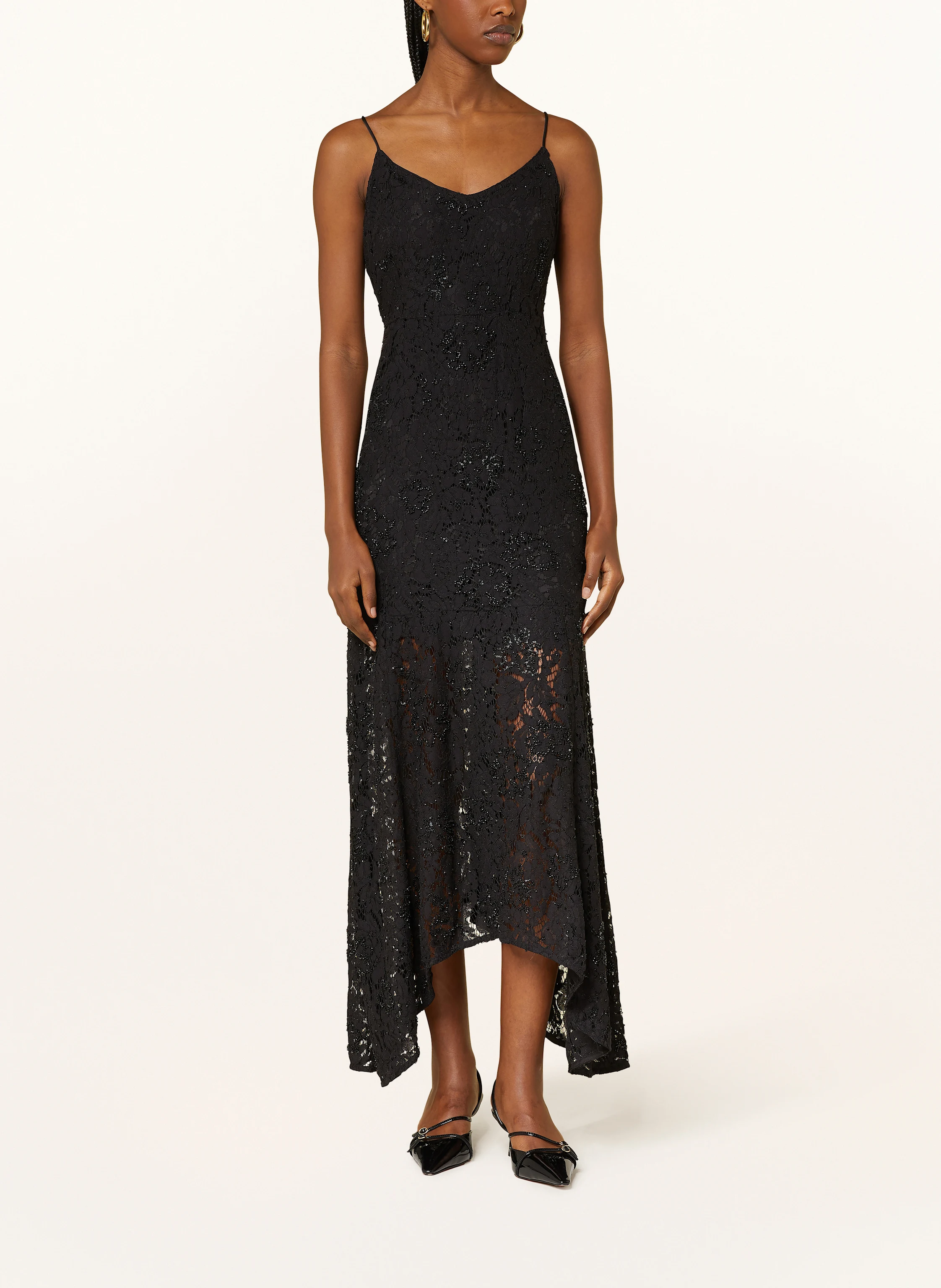 SELECTED Femme Spitzenkleid mit Schmucksteinbesatz