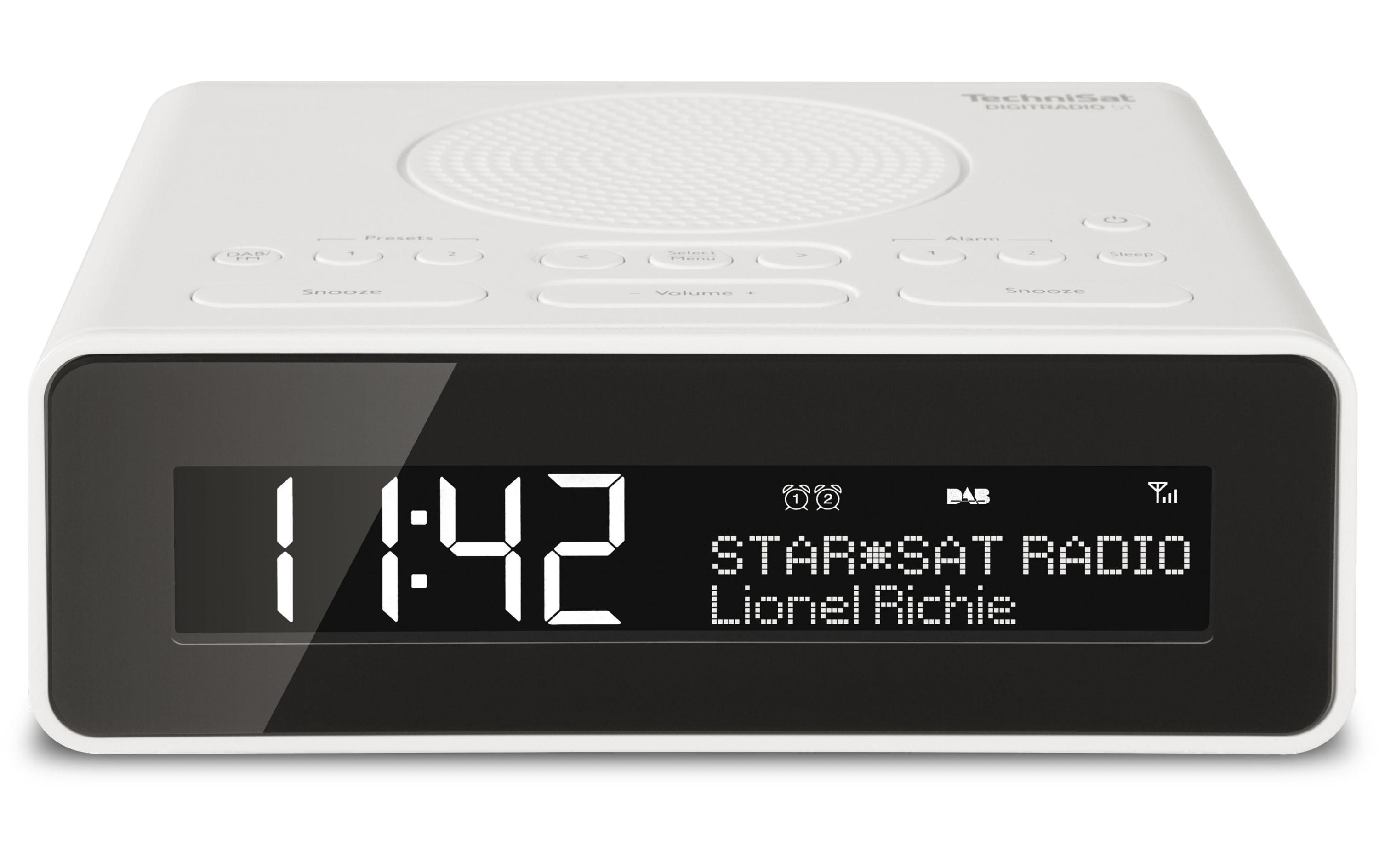 DigitRadio 51 WeissDAB+/UKW-Uhrenradio mit grossem LC-Display
