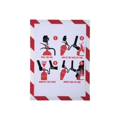 Exacompta - Cadre d'affichage magnétique de sécurité bicolore - A4 - blanc/rouge