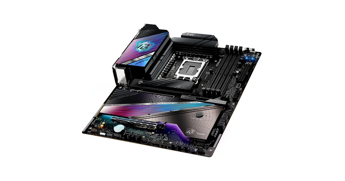 ASRockZ890 Nova WiFi socket 1851 moederbord  (Zwart, RAID,.5Gb-LAN, 2.5Gb-LAN, Wi-Fi 7, BT, Sound, ATX)
