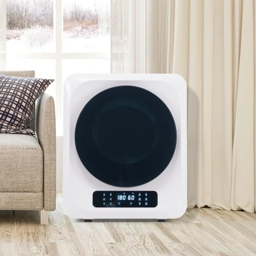 Merax Klein Wäschetrockner, Ablufttrockner mit 5 Programme, Wandmontierbar Ablufttrockner, Überhitzungsschutz und Mehrfachfiltration, 850W, 2,5 KG, Betriebszeit bis 130 Minuten, Weiß