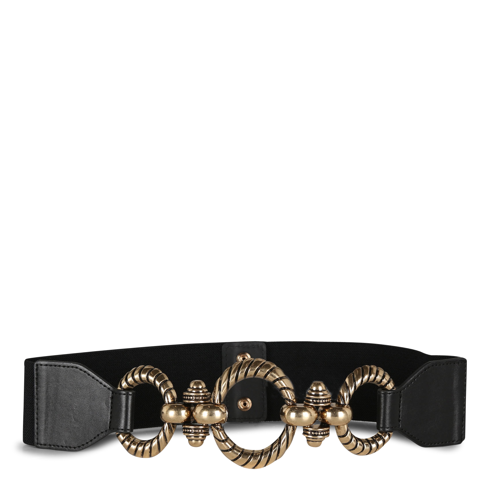 Ceinture élastique à boucle baroque | Noir
