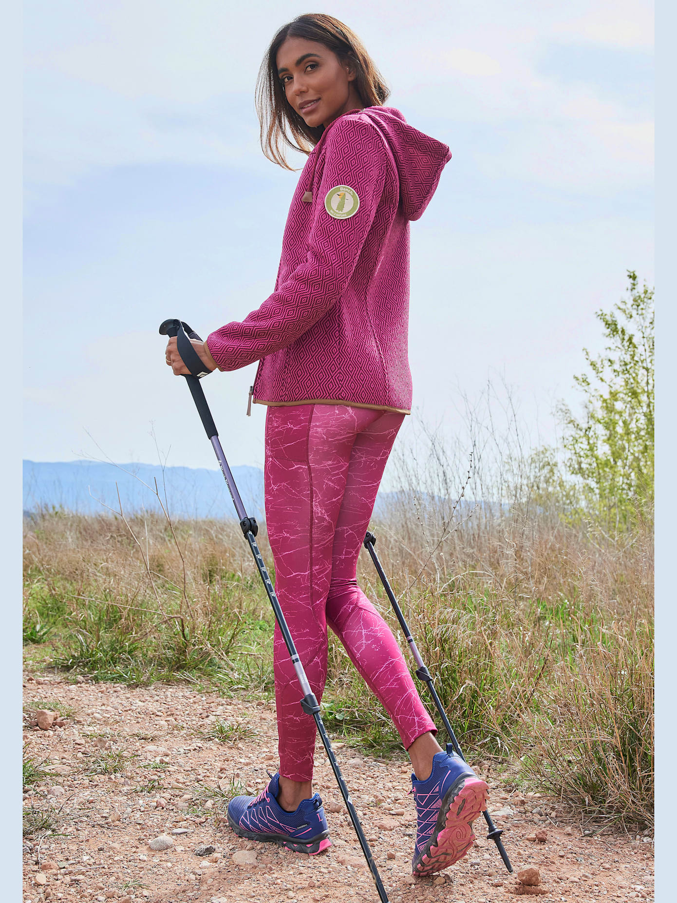 Veste en tricot polaire avec capuche