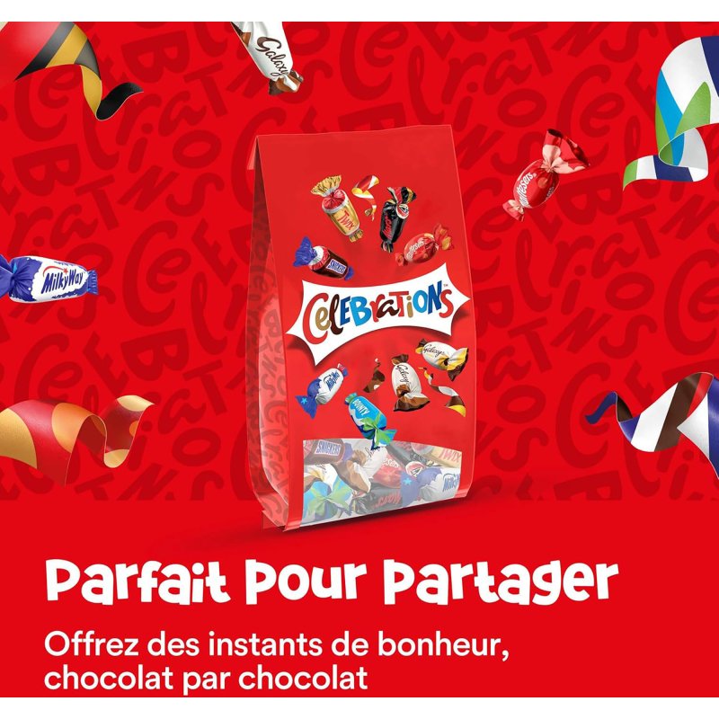 Assortiment de chocolats Célébrations - Sachet de 196 g