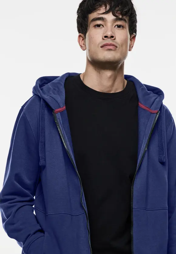 Hoodiejacke mit Taschen - true blue