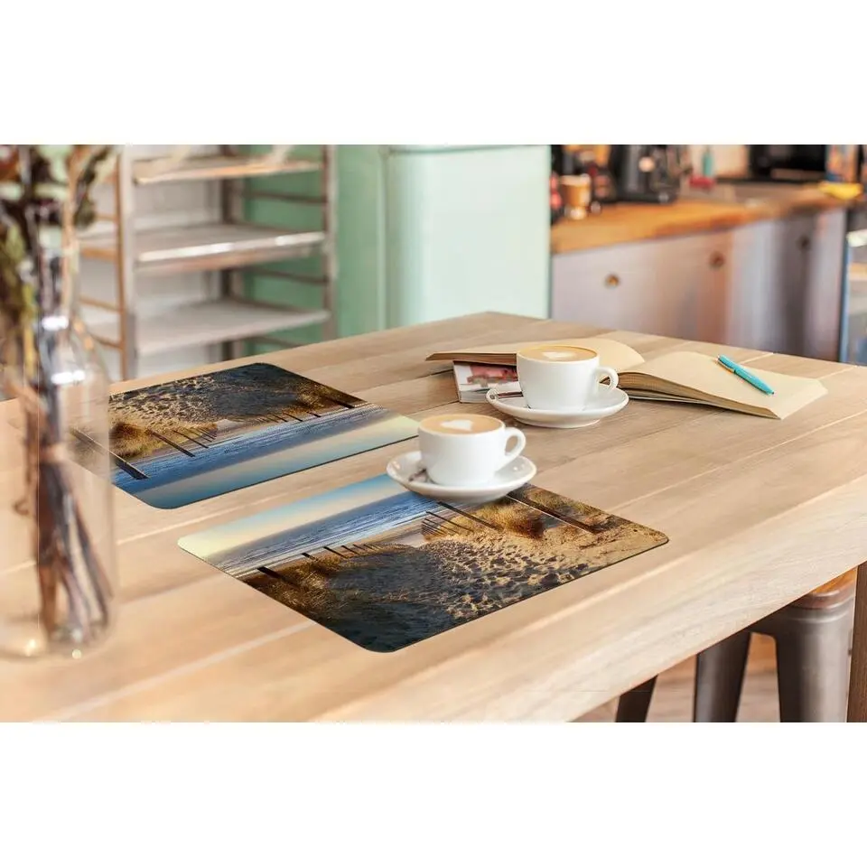 MuchoWow Placemat (6stuks) 45x30cm Strand Zee Nederland Duinen