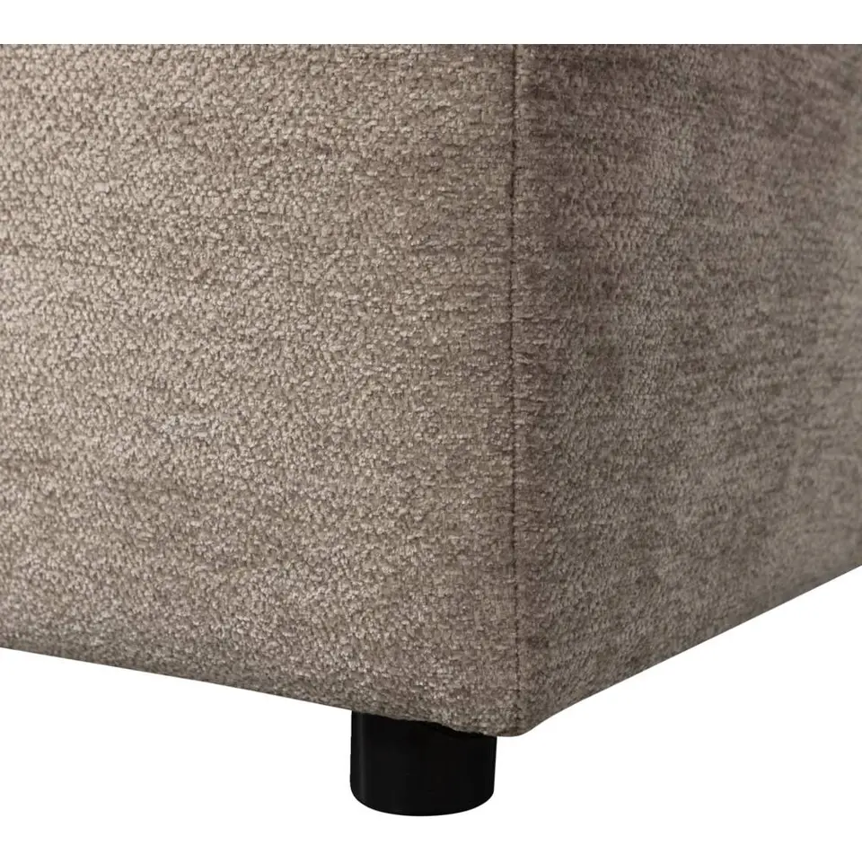 Hoekbank Tibas links - stof Raven - beige