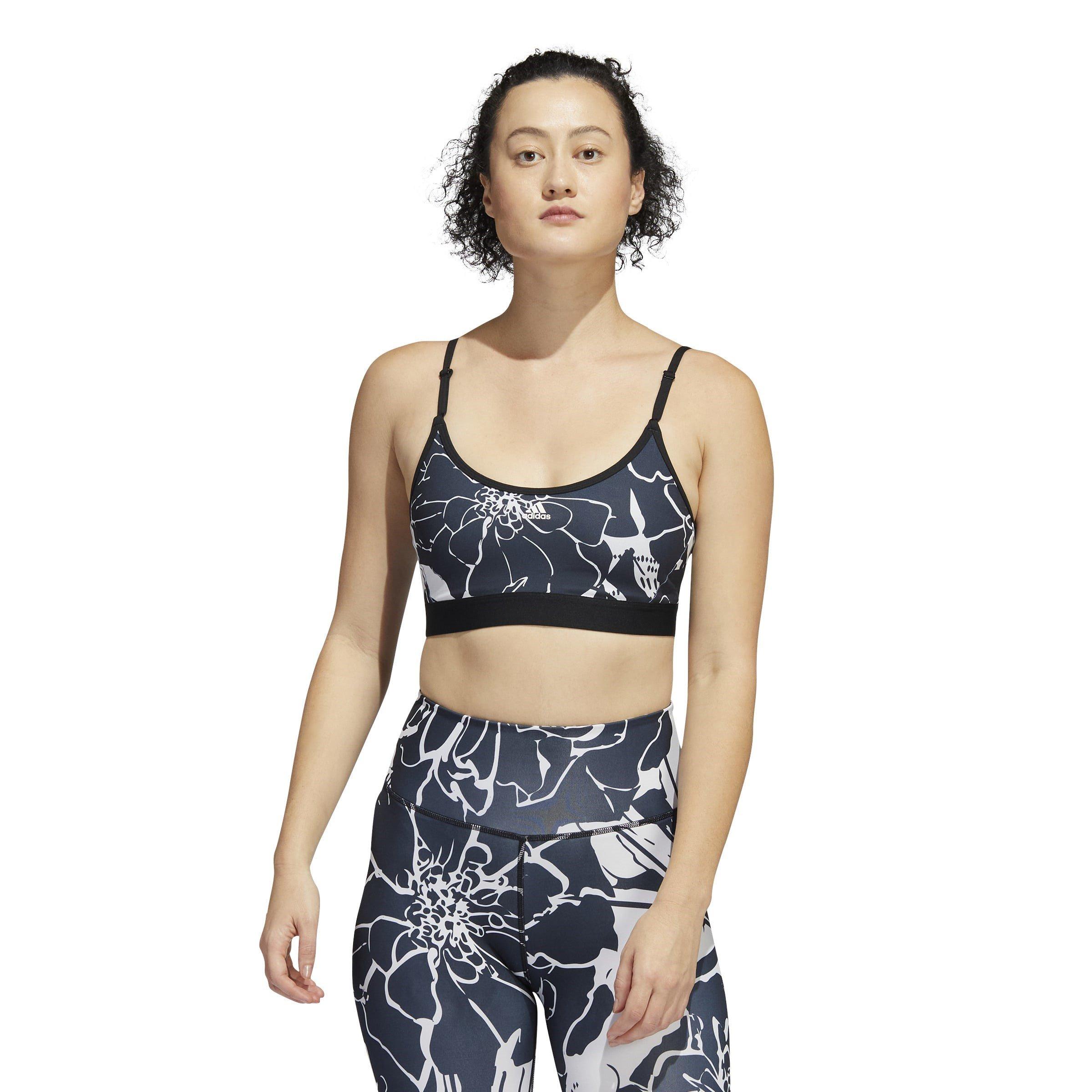 adidas Flower Print Low Impact Sports Bra Womens