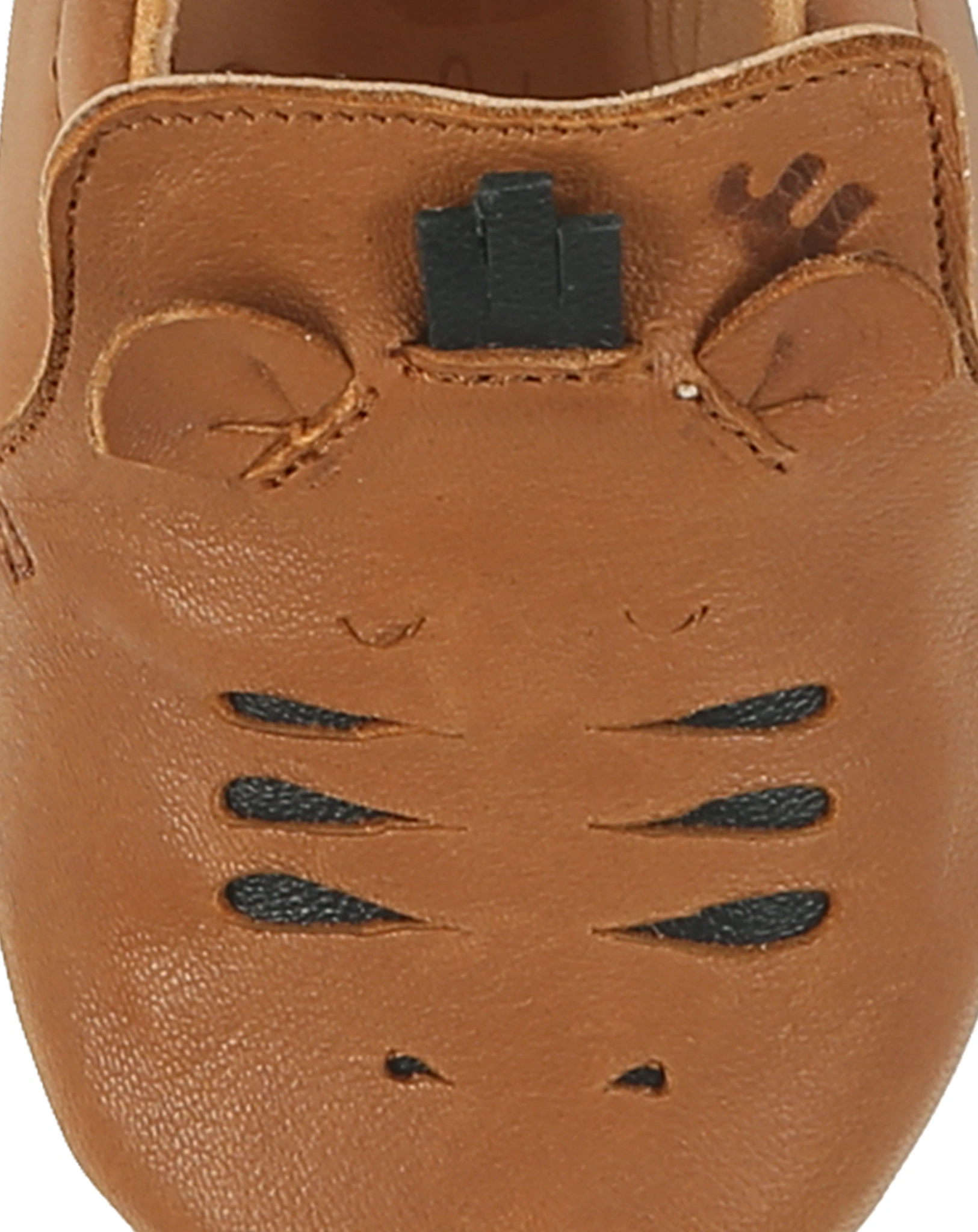 Krabbelschuhe BLUBLU ZEBRA in camel