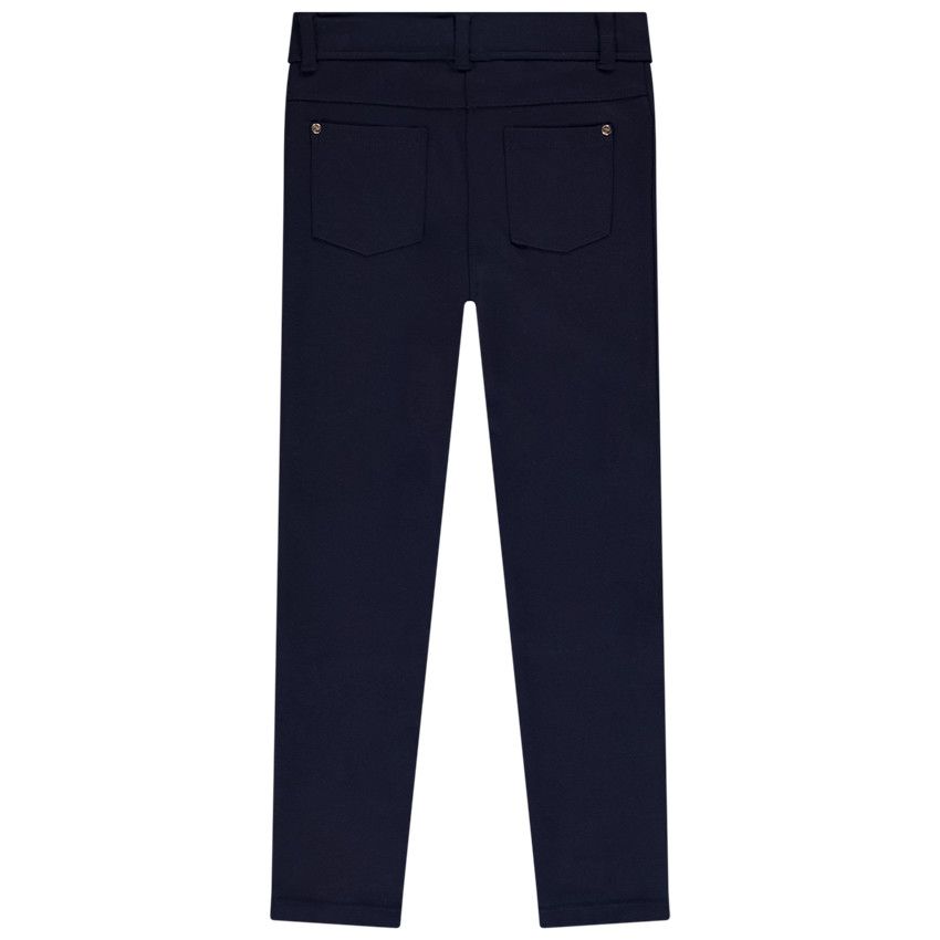 Pantalon skinny esprit équitation pour fille - Bleu marine