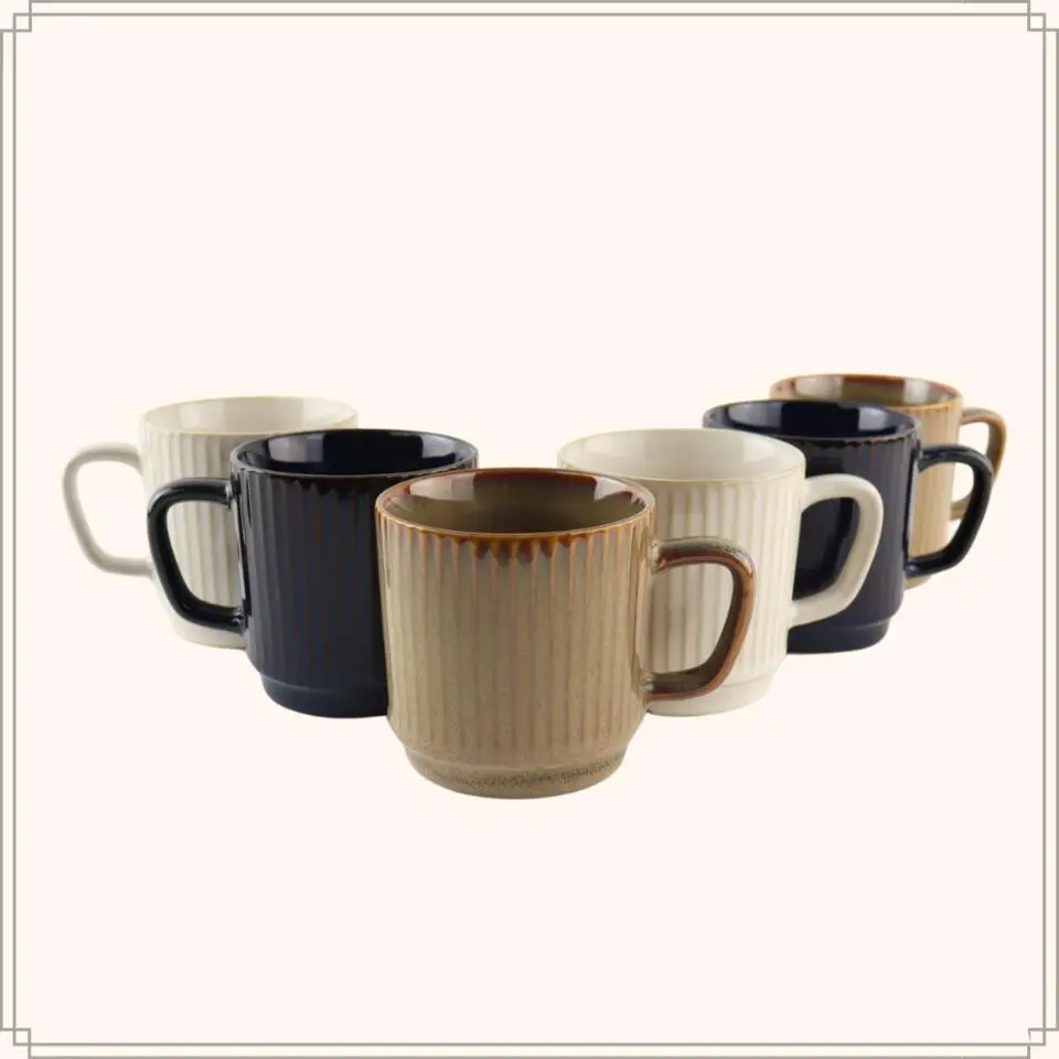 OTIX Koffiekopjes 6 Stuks 270 ml Div. Kleuren Keramiek